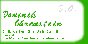 dominik ohrenstein business card